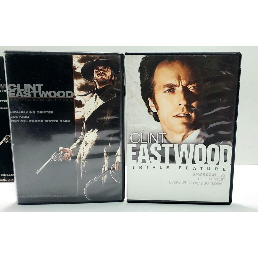 Clint Eastwood 5 DVD Lot Triple Feature + Western Icon High Plains Drifter